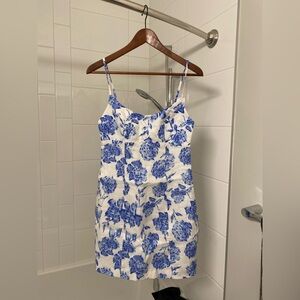 Kookai Blue Floral Mini Dress